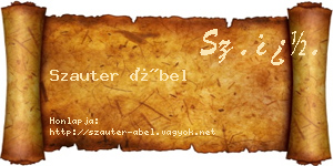 Szauter Ábel névjegykártya